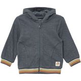 s.Oliver Outdoorjacke Strukturierte Sweatjacke mit Öhrchen an der Kapuze Kontrast-Details