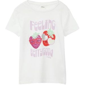 s.Oliver - T-shirt - Wit - Katoen - Korte Mouwen