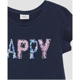 T-shirt - Effen - Jersey - Ronde Hals - Pofmouwen - Normale Pasvorm