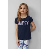 T-shirt - Effen - Jersey - Ronde Hals - Pofmouwen - Normale Pasvorm