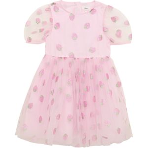 s.Oliver - Tule Jurk - Met All-over Patroon en Glitterprint - Voor Meisjes