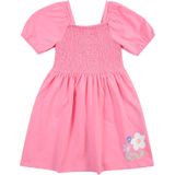 Jerseyjurk - Gevoerde Zoom - Flare - Pofmouwen - Motiefprint - Carréhals