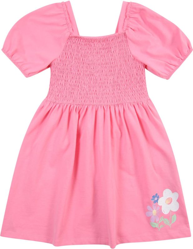 Jerseyjurk - Gevoerde Zoom - Flare - Pofmouwen - Motiefprint - Carréhals