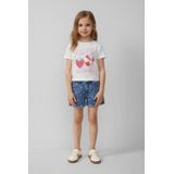 s.Oliver Jeans  blauw denim / rosa / framboos / offwhite