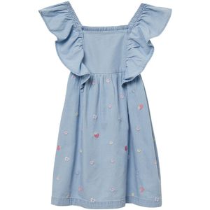 s.Oliver - Spijkerjurk - Katoen - Korte Mouwen - All-over Borduursel