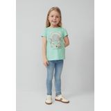 T-shirt - Glitterprint - Katoen - A-vorm - Ronde Hals