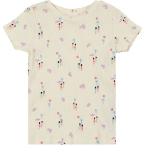 s.Oliver - T-shirt - Beige - Rib Gebreid