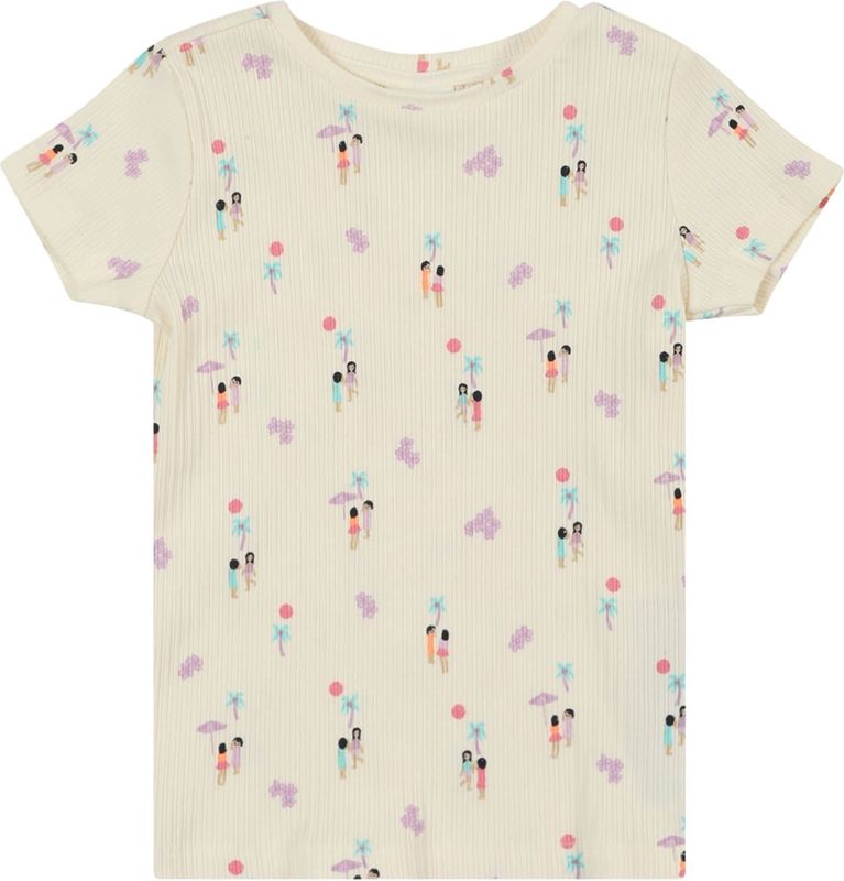 s.Oliver - T-shirt - Beige - Rib Gebreid