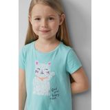 Fröhlich - T-shirt - Wit - Katoen - Met Paillettenprint