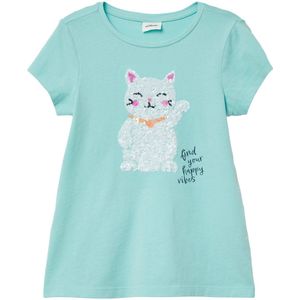 Fröhlich - T-shirt - Wit - Katoen - Met Paillettenprint