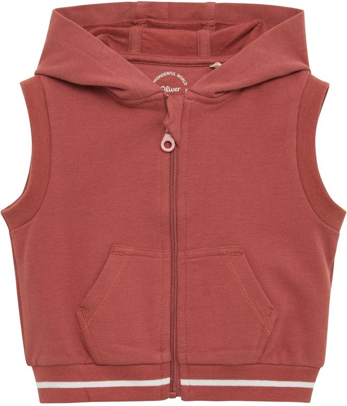 s.Oliver - Mouwloos Sweatvest - Katoen - Zwart