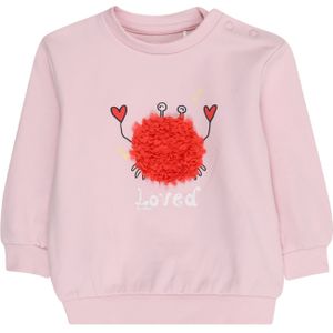 s.Oliver - Sweater - Roze - Katoen/Elastaan - Drukknoopsluiting met 3D-applicatie
