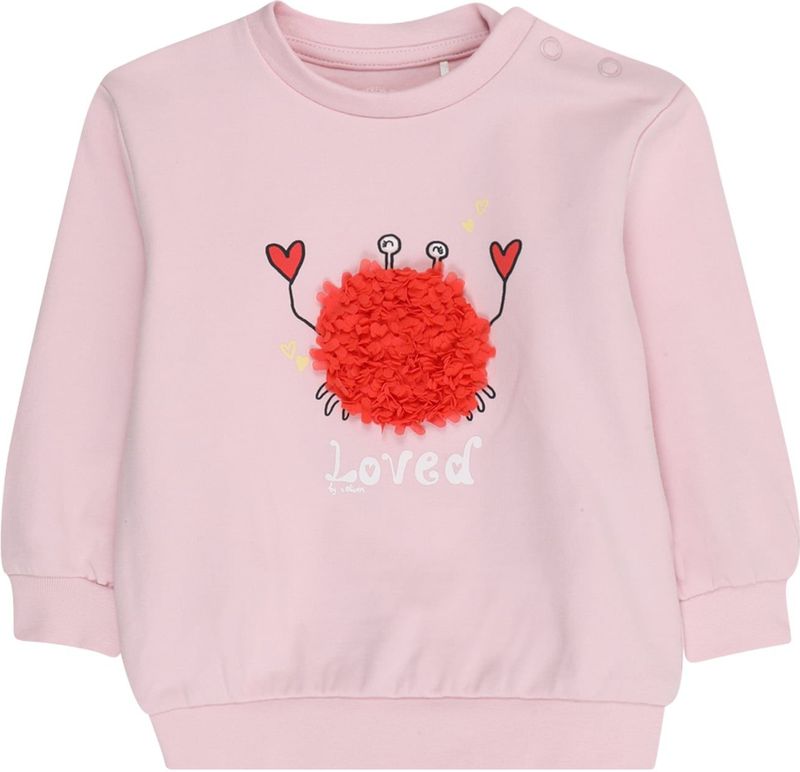 s.Oliver - Sweater - Roze - Katoen/Elastaan - Drukknoopsluiting met 3D-applicatie
