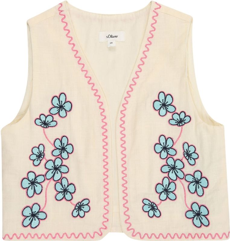 s.Oliver - Indoor-Weste - Mouwloos Vest - Katoen - V-hals