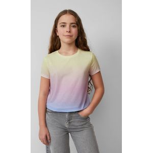 s.Oliver - T-shirt - Geel/Roze/Blauw - Korte Mouwen - Polyester/Katoen