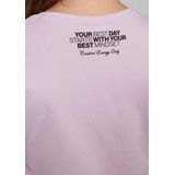 Katoenen Top - Kinderen - V-vormige Pasvorm - Korte Mouwen - Rugprint