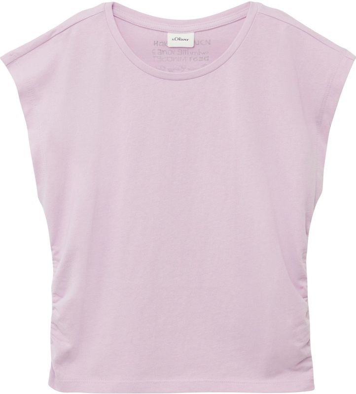 Katoenen Top - Kinderen - V-vormige Pasvorm - Korte Mouwen - Rugprint