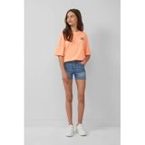 T-shirt - Boxy Fit - Katoen - Oversized - Geribde Halslijn