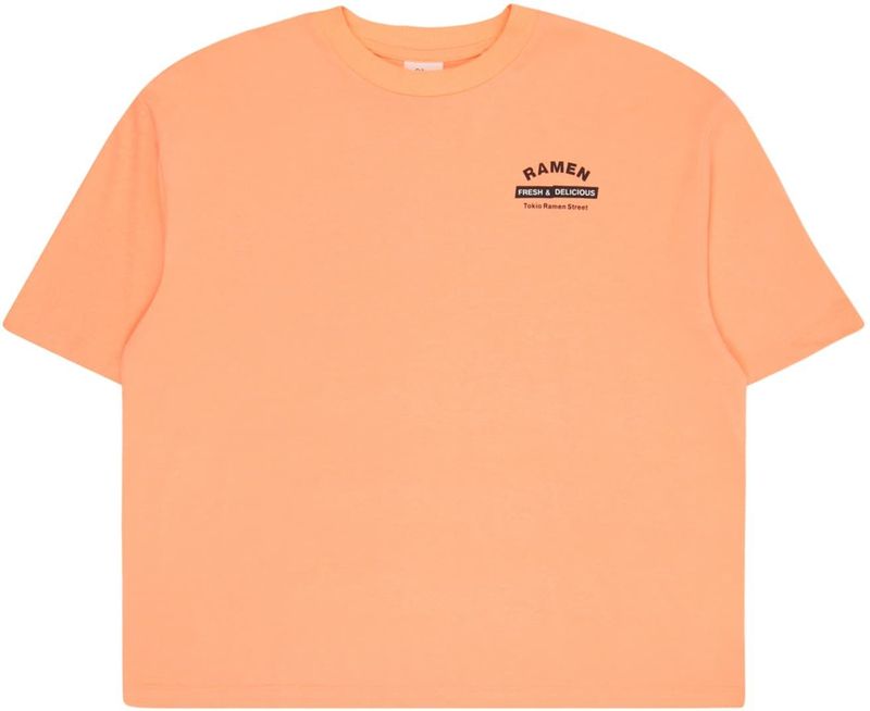 T-shirt - Boxy Fit - Katoen - Oversized - Geribde Halslijn