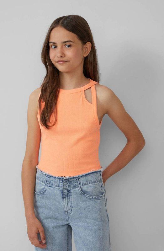 Tanktop - Geribbeld - Katoenblend - Ronde Hals - Kinderen