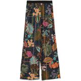 Broek - Loose-Fit - Viscose - All-Over Print - Hoge Taille