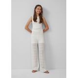 Legging - Ajourstrick - Zwart - Katoen - Elastische Band