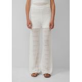 Legging - Ajourstrick - Zwart - Katoen - Elastische Band