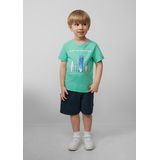 s.Oliver - T-shirt - Petrol - 100% Katoen