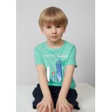 s.Oliver - T-shirt - Petrol - 100% Katoen