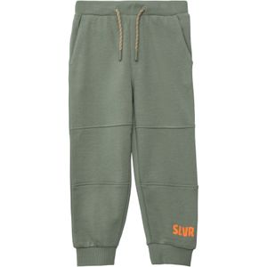 s.Oliver - Pantalon - Groen - Katoen - Met Cordon van Taille en Logo Geprint