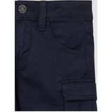 Cargobroek - Slim-Fit - Blauw - Katoenmix - Verstelbare Taille