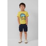 Cargobroek - Slim-Fit - Blauw - Katoenmix - Verstelbare Taille