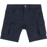 Cargobroek - Slim-Fit - Blauw - Katoenmix - Verstelbare Taille