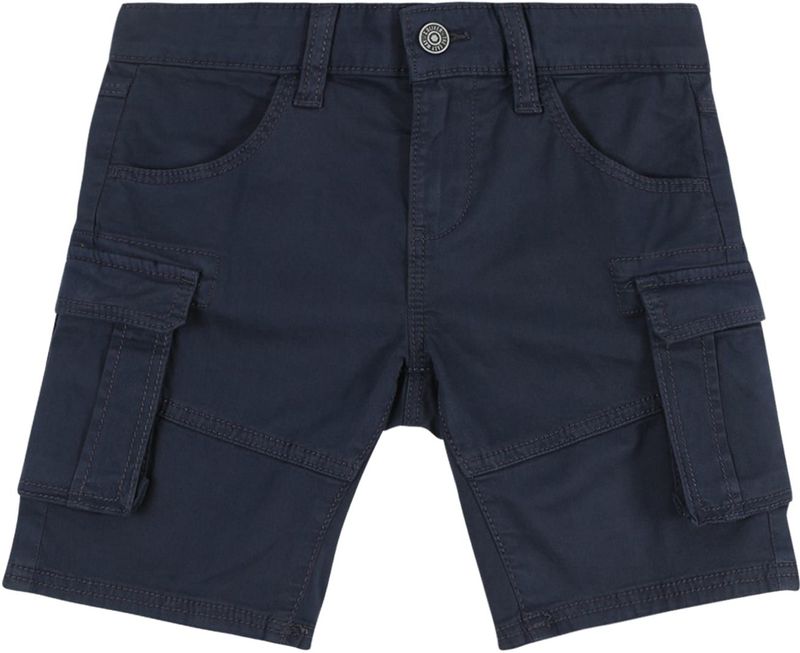 Cargobroek - Slim-Fit - Blauw - Katoenmix - Verstelbare Taille