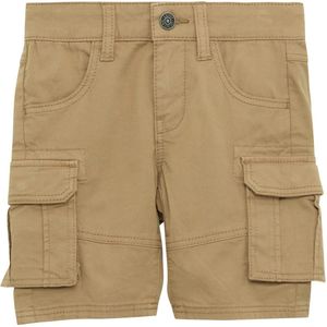 s.Oliver - Bermuda Brad - Cargobroek - Zandsteen - Katoenmix, Slim Fit, Mid Rise, Cargozakken