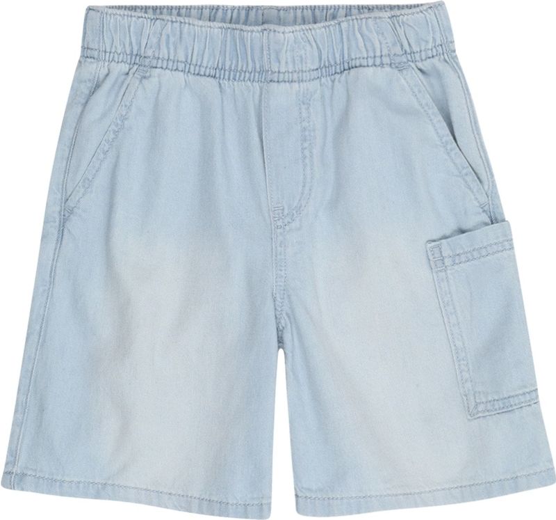 s.Oliver - Bermuda Jean - Blauw - 92% Katoen - Taille Hoog - Jambes Larges