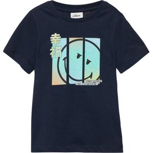 s.Oliver - T-shirt - Marineblauw - Katoen