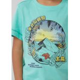 s.Oliver - T-shirt - Turquoise - 100% Katoen