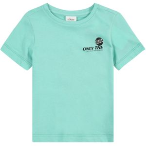 s.Oliver - T-shirt - Turquoise - Katoen