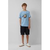 T-shirt - Regular Fit - Katoenen Jersey - Zwart - Korte Mouwen