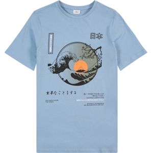 T-shirt - Regular Fit - Katoenen Jersey - Zwart - Korte Mouwen