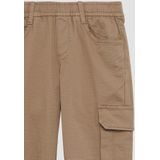 s.Oliver Pete/Regular Fit/Mid Rise/Straight Leg/Elastische tailleband zandsteen 140/REG, Zandsteen, 140