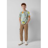 s.Oliver Pete/Regular Fit/Mid Rise/Straight Leg/Elastische tailleband zandsteen 140/REG, Zandsteen, 140