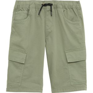 Cargobroek - Bermuda - Blauw - Katoen - Regular Fit met Cargozakken