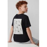 T-shirt - Katoenen Jersey - Met Borduursels - Normale Pasvorm - Korte Mouwen
