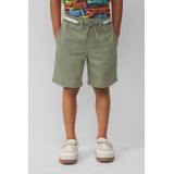 Broek - Regular-fit Bermuda - Katoenen Stretchstof - Verstelbare Tailleband