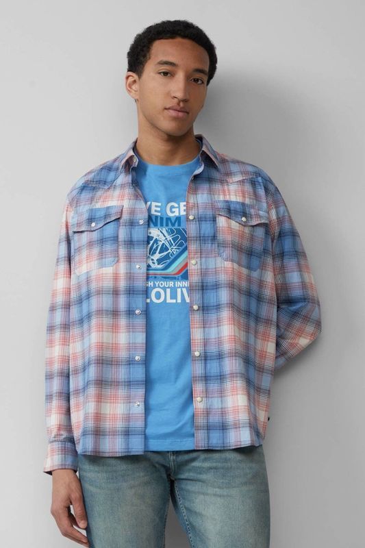 s.Oliver - Big Size - Casual Overhemd - Blauw