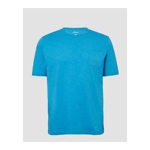s.Oliver Big Size - T-shirt - Blauw - Katoen - Regular Fit