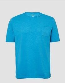 s.Oliver Big Size - T-shirt - Blauw - Katoen - Regular Fit
