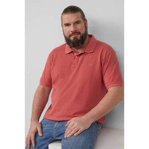 s.Oliver - Big Size - Polo - Rood - Katoen - Korte Mouwen